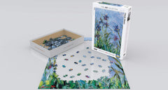 EuroGraphics Irises Monet puzzle pieces demonstrate precise fit for smooth assembly