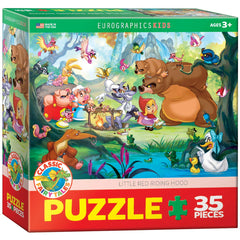 EuroGraphics Little Red Riding Hood puzzle image, 100-piece scene for engaging family play and learning.
