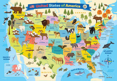 EuroGraphics US map box dimensions 8x8x2-37 for compact shelf storage.