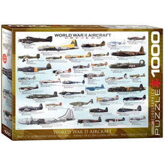 EuroGraphics World War II Aircraft Puzzle cover reveals iconic planes for educational family fun.