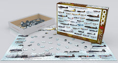 EuroGraphics World War II Aircraft finished size shows a display-ready wall-art result.