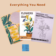 Evankin home decor wooden flower adds natural charm to shelves