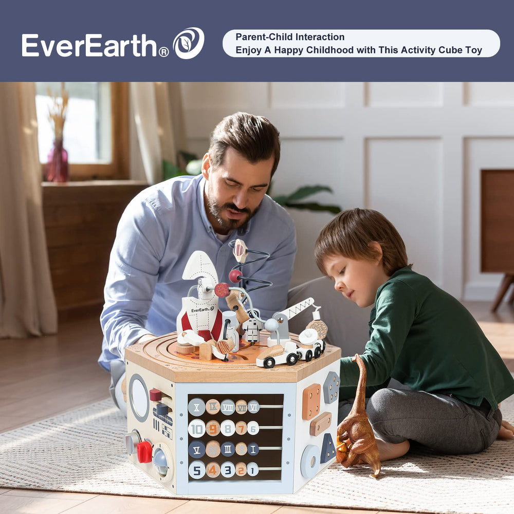 EverEarth space activity cube: Number counting beads teach early numeracy.