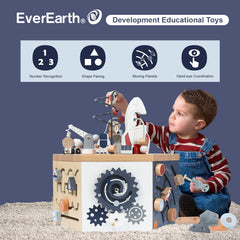 EverEarth space activity cube: Shape sorter promotes color and shape recognition.