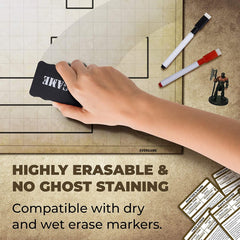 EverGame eraser included to clean map marks between sessions.
