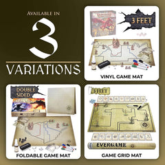 EverGame D&D game mat with square grid for precise movement.