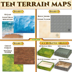 EverGame DND mats 22x26 terrains forest scene on foldable mat.