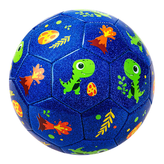 EVERICH TOY dinosaur soccer ball blue with playful dinosaur design for imaginative toddler play.