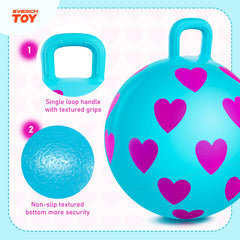 Everich Toy hopper ball deflated for compact storage and travel