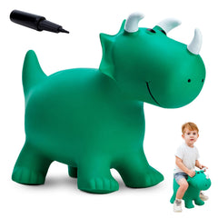 EVERICH TOY triceratops bouncer front view for safe indoor fun and energy burn.