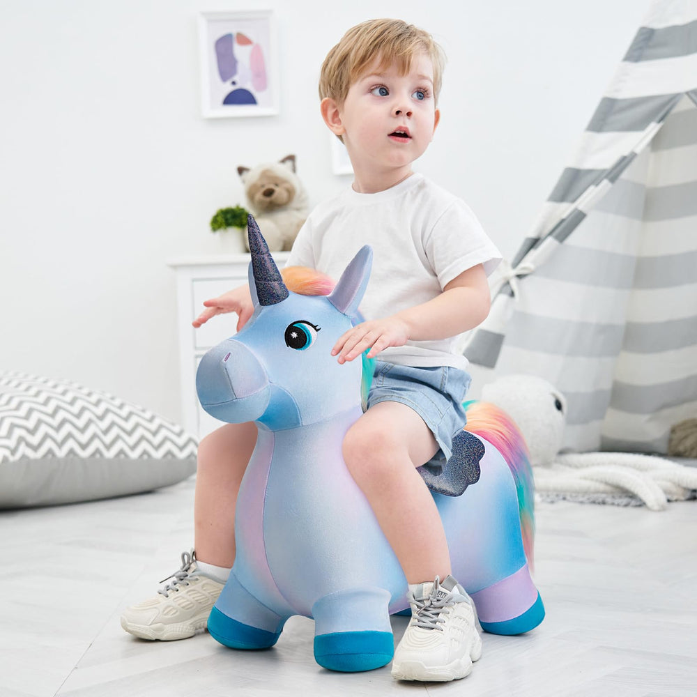 EVERICH TOY unicorn bouncy horse wings add whimsy for imaginative play.