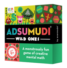Evermade Adsumudi Math Game Wild Ones pack shot for family math fun