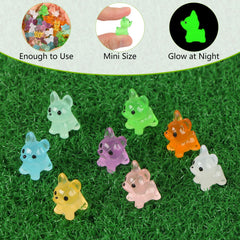 EVERMARKET tiny French Bulldog figure bright colorful decoration for pots and micro landscapes.