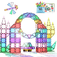 EverPlay 101pc magnet tiles in bright colors for imaginative building play
