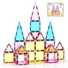 EverPlay magnetic tiles wide view showing open-ended construction possibilities