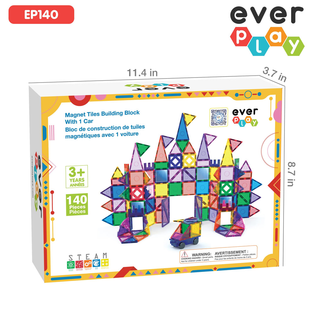 Everplay Castle Rocket tiles demonstrate strong magnets and durable, smooth surface design
