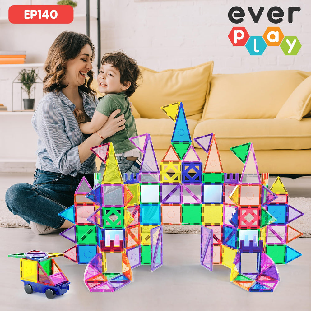 Everplay Castle Rocket set with kids playing demonstrates safe, non-toxic construction