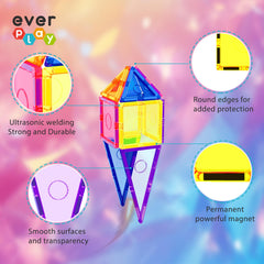 Everplay close-up of BPA-free materials emphasizing safe, durable play surfaces for young builders