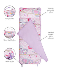 Nap mat is machine-washable for easy care and color retention