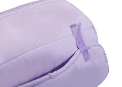 Everyday Kids lavender nap mat highlights the comforter-front for cozy naps