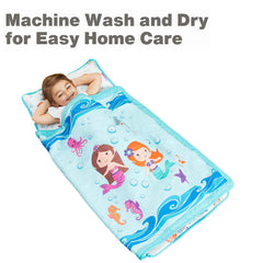 Everyday Kids Nap Mat name tag window helps assign mats quickly at daycare.