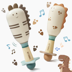 Evoceler Stegosaurus baby rattle for tactile exploration and gentle sounds