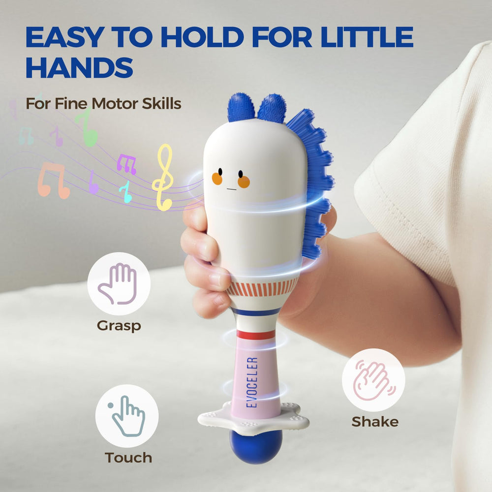 Evoceler travel-friendly toy fits stroller or diaper bag.