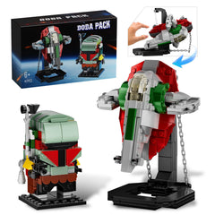 EvoFTIOR Boba Fett figure headz with gun and jetpack for display