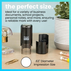 ExcelMark Happy Sun with double-sided ink pad extending impressions.