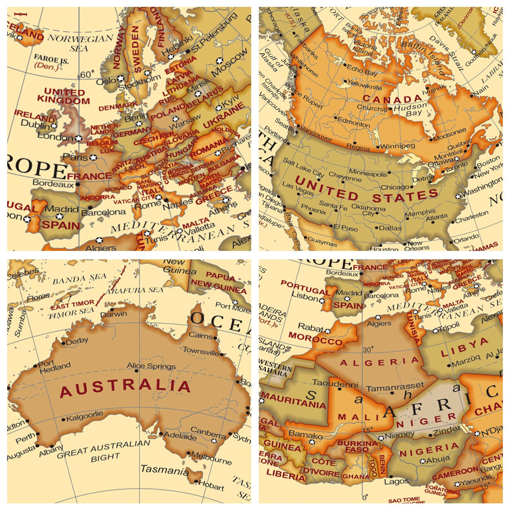 Exerz Antique Globe 5.5-inch metallic arc emphasizes a bronze finish for modern spaces