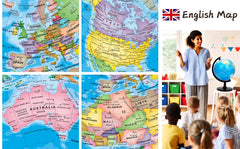 Exerz education globe shows up-to-date political map for exploration.