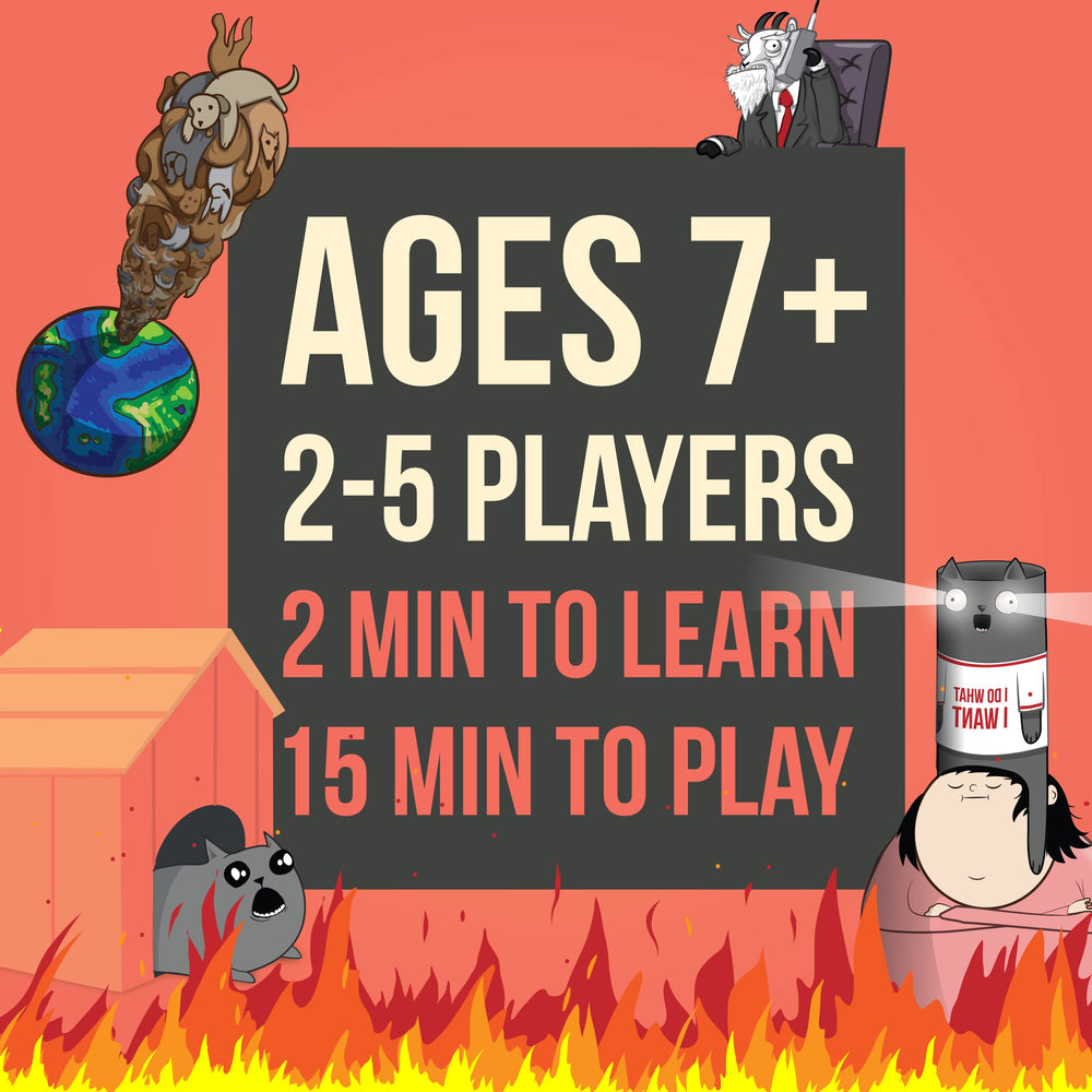 Exploding Kittens Barking Kittens quick instruction manual for fast setup