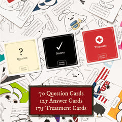Exploding Kittens Horrible Therapist treatment card detail for outrageous rounds.