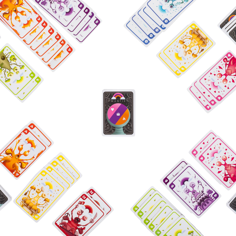 Exploding Kittens Mantis suitable for ages 7+, quick to learn.