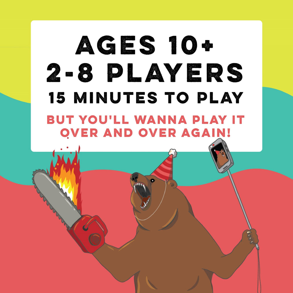 Game-night setup with Exploding Kittens invites quick, energetic play