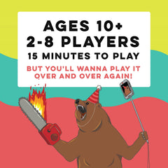 Game-night setup with Exploding Kittens invites quick, energetic play