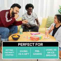Question card spread by Exploding Kittens prompts interactive storytelling