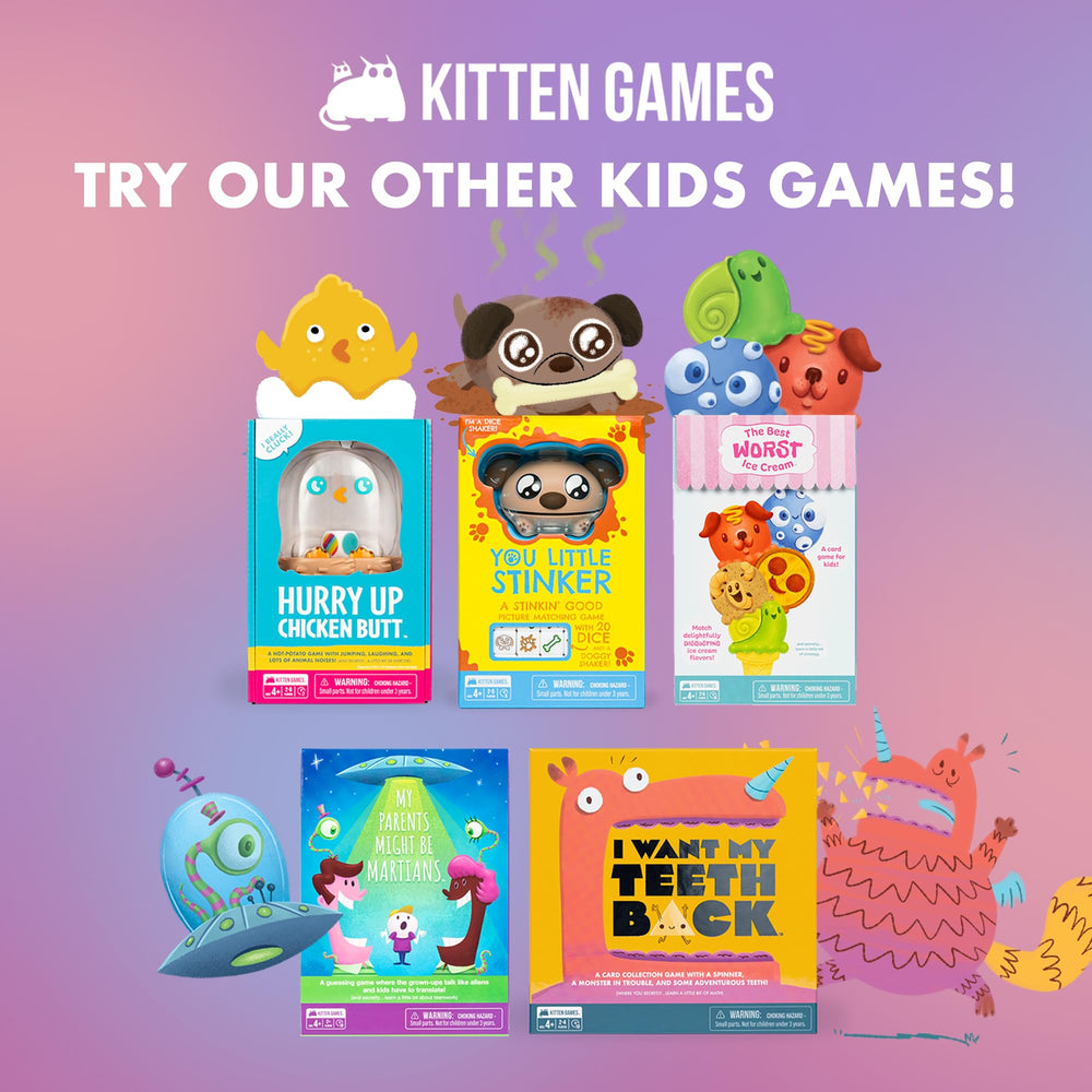 Exploding Kittens You Little Stinker artwork adds charm to family game night