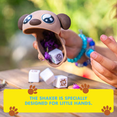Exploding Kittens You Little Stinker picture cards guiding kids through dice matching challenges