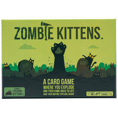 Exploding Kittens Zombie Kittens card game box, perfect for family game nights.