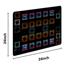 Extalas large 24x24 inch mat provides expansive play area.