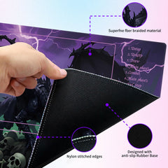 Extalas MTG Playmat edge-locking border demonstrates waterproof, secure edges