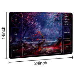 Extalas MTG Playmat with non-slip base stabilizing a fast-paced duel.