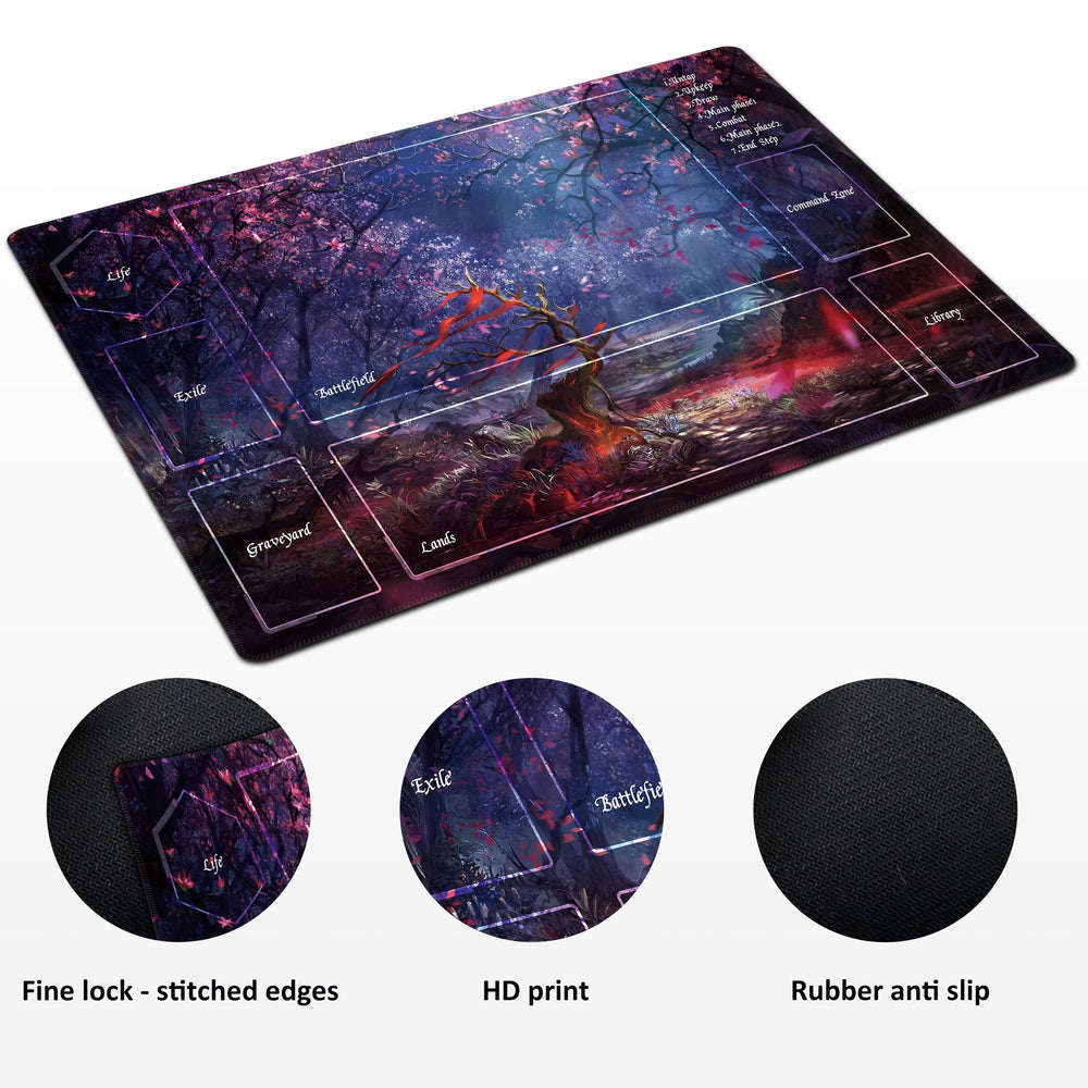 Extalas MTG Playmat close-up of vivid print detail enhancing card visuals.