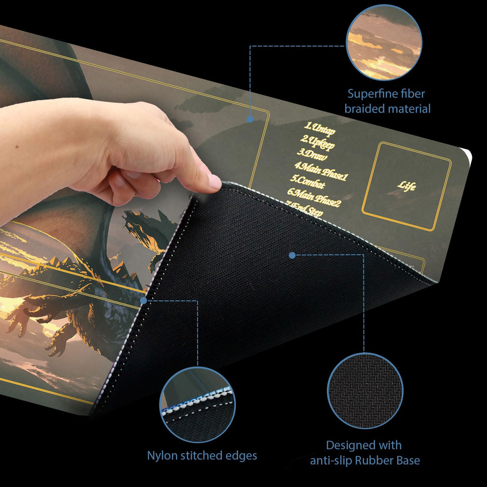 Extalas MTG Playmat showing zones for organized gameplay