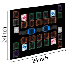 Extalas two-player playmat 24x24 inches provides ample space for duels.