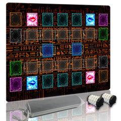 Extalas Yugioh playmat featuring original art design for a personalized duel setup.