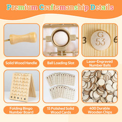 Extguds foldable wooden board to organize drawn numbers.