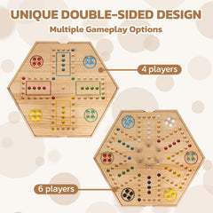 Extguds Wahoo board game glass marbles add tactile gameplay appeal.