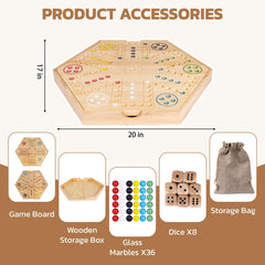 Extguds Wahoo board game wooden storage box keeps components organized.